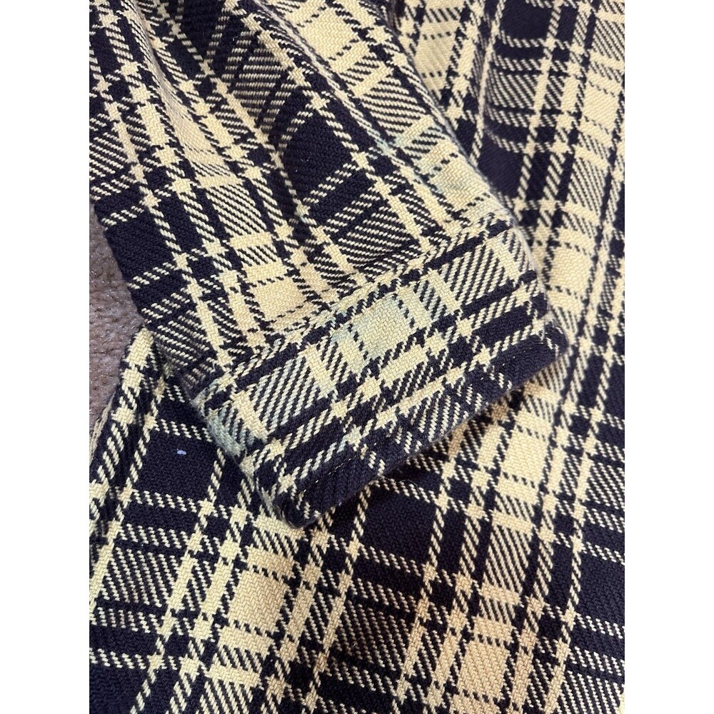 LL Bean Yellow Brown Plaid Slightly Fitted With‎ Pockets Jacket Men’s Size 2XLT - Picture 6 of 8